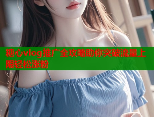 糖心vlog推广全攻略助你突破流量上限轻松涨粉  第1张
