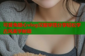 可爱兔糖心vlog汉服穿搭分享轻松学古风美学秘籍