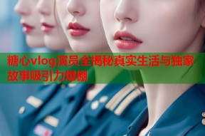 糖心vlog演员全揭秘真实生活与独家故事吸引力爆棚