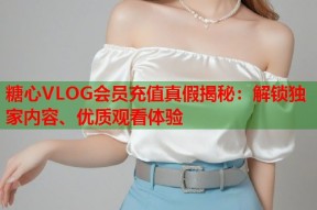 糖心VLOG会员充值真假揭秘：解锁独家内容、优质观看体验