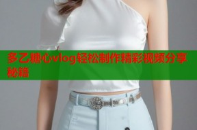 多乙糖心vlog轻松制作精彩视频分享秘籍
