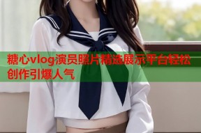 糖心vlog演员照片精选展示平台轻松创作引爆人气