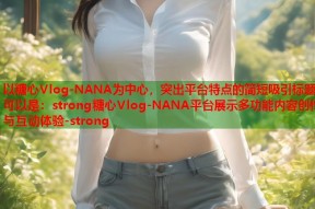 以糖心Vlog-NANA为中心，突出平台特点的简短吸引标题可以是：strong糖心Vlog-NANA平台展示多功能内容创作与互动体验-strong