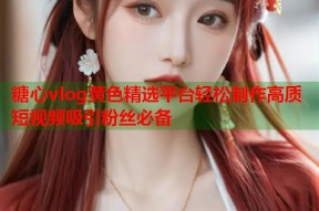 糖心vlog黄色精选平台轻松制作高质短视频吸引粉丝必备