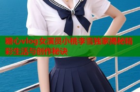 糖心vlog女演员小桃李雪独家揭秘精彩生活与创作秘诀