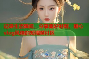 记录生活瞬间，分享美好时刻，糖心vlog风格的短视频社区