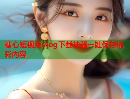 糖心短视频vlog下载神器一键保存精彩内容  第1张