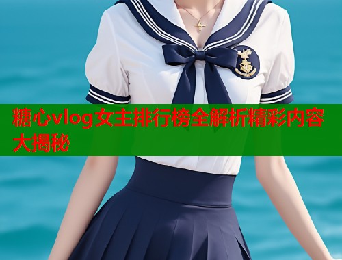 糖心vlog女主排行榜全解析精彩内容大揭秘  第2张
