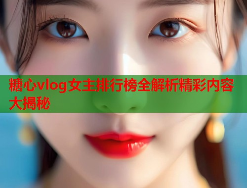 糖心vlog女主排行榜全解析精彩内容大揭秘  第1张