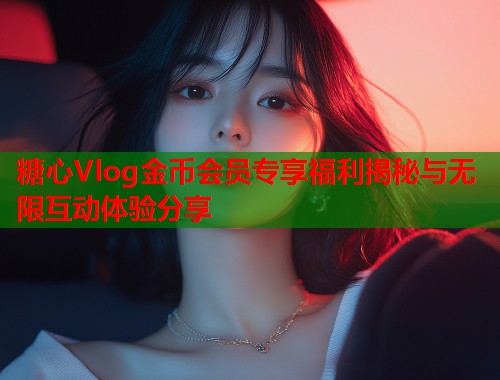 糖心Vlog金币会员专享福利揭秘与无限互动体验分享  第1张
